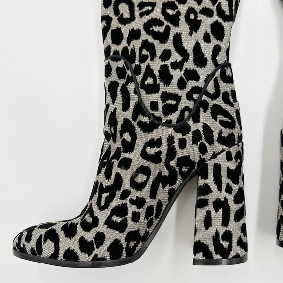 Dolce & Gabbana metallic leopard-print fabric knee boot - Picture 4 of 13